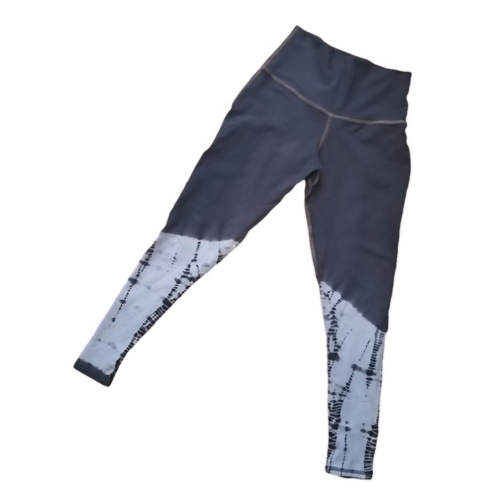 Electric & Rose Womens Tie Dye Print Leggings Size Small Gray Multicolor.